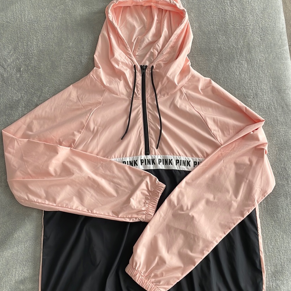 PINK Victoria Secret Anorak Windbreaker Jacket Sz Xs/S